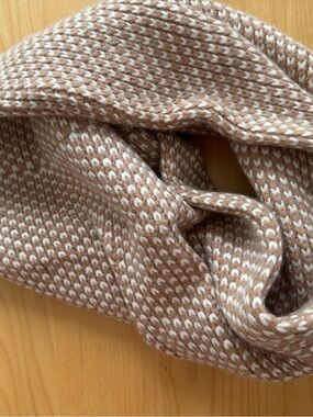 J. Crew Two-Tone Knit Snood in Brown and Cream